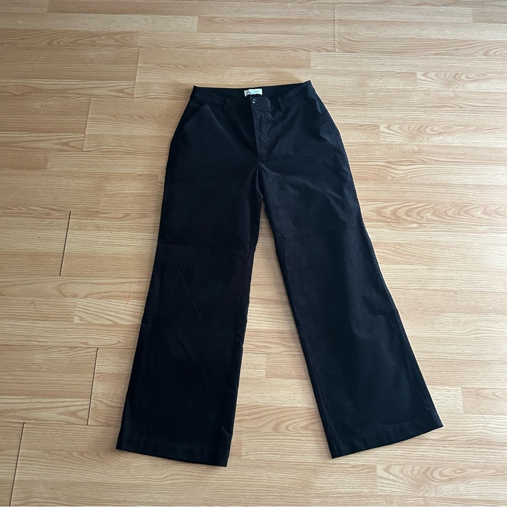 Free Assembly Black Corduroy Wide Leg Pants Women’s 8